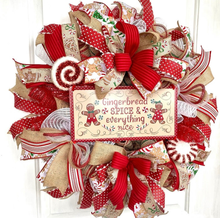 Gingerbread Spice and Everthing Nice Wreath