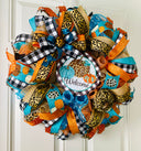 Leopard Pumpkin Fall Wreath