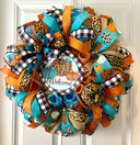 Leopard Pumpkin Fall Wreath