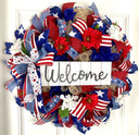 Patriotic Hydrangea Poppy Wreath