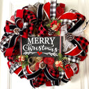 Buffalo Check Merry Christmas Wreath