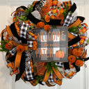 Buffalo Check Pumpkin Wreath