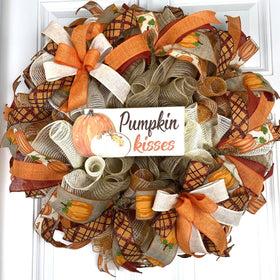 Pumpkin Kisses Fall Wreath