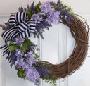 Lilac Lavender Grapevine Wreath: Summer Front Door Decor