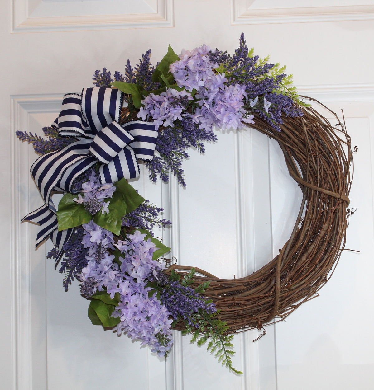 Lilac Lavender Grapevine Wreath: Summer Front Door Decor