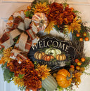 Fall Wreath, Thanksgiving Wreath, Welcome Wreath, Fall grapevine, French Country wreath for front door, Farmhouse, fall decor