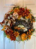 Fall Wreath, Thanksgiving Wreath, Welcome Wreath, Fall grapevine, French Country wreath for front door, Farmhouse, fall decor