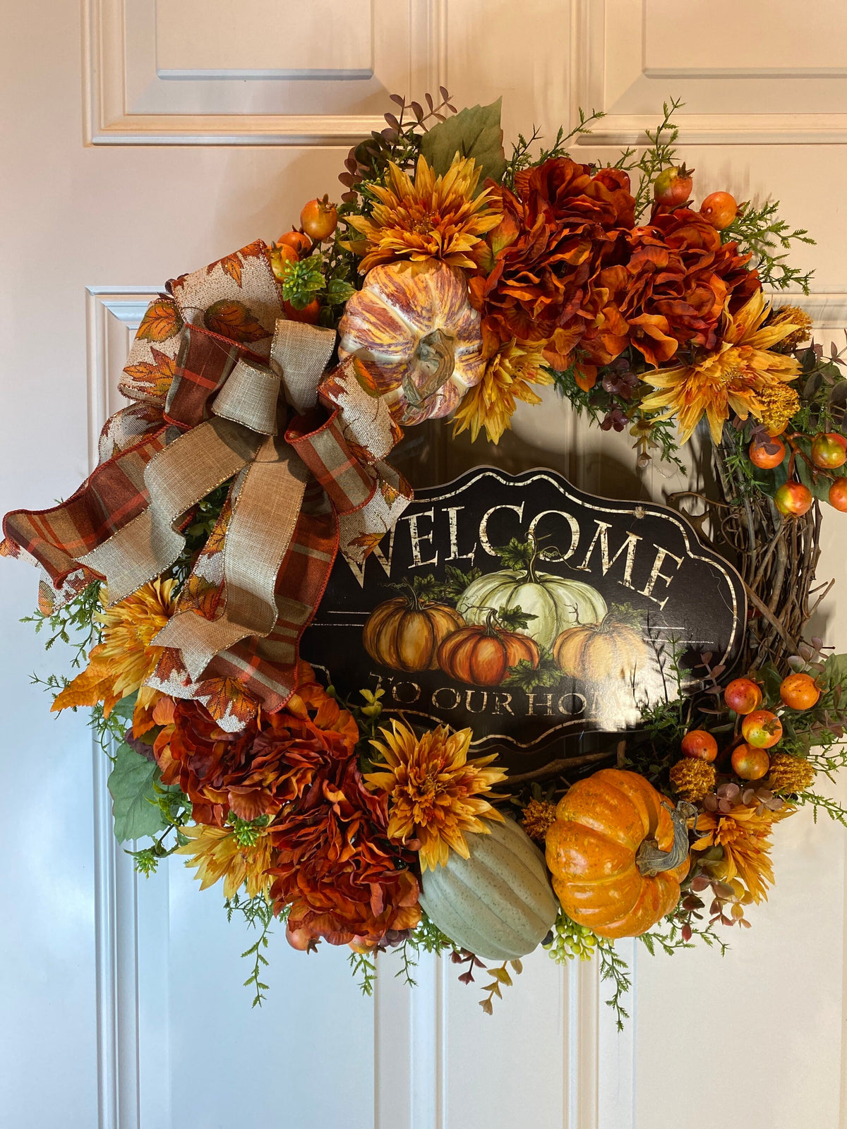 Fall Wreath, Thanksgiving Wreath, Welcome Wreath, Fall grapevine, French Country wreath for front door, Farmhouse, fall decor