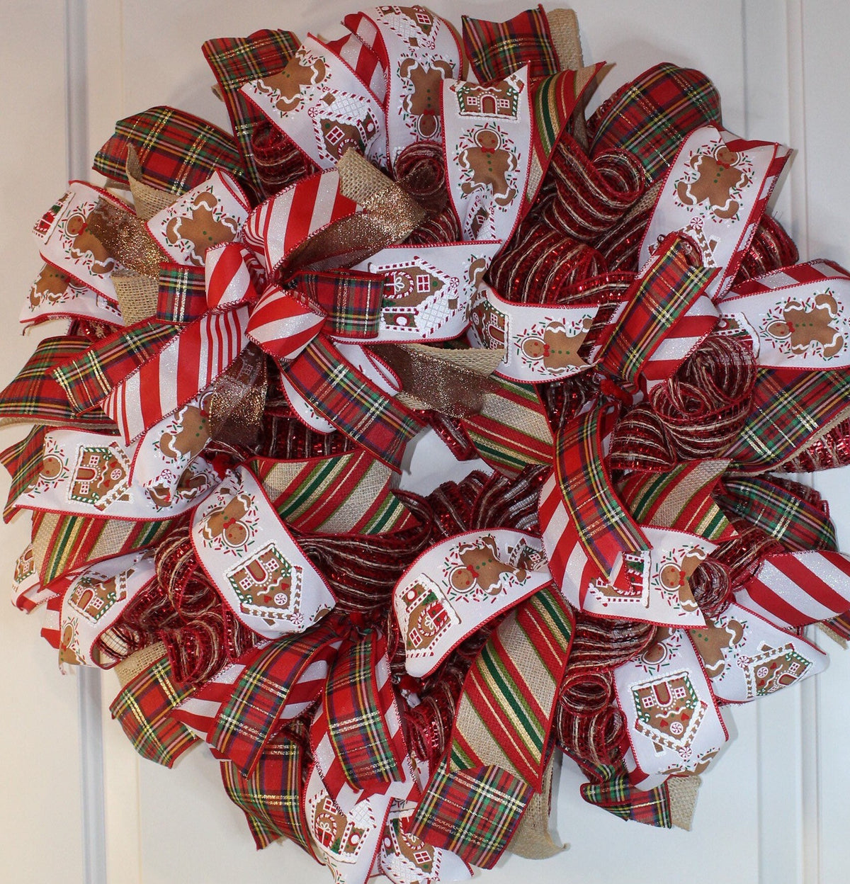 Gingerbread Wreath, Christmas Wreath, Holiday Decor