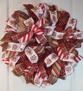 Gingerbread Ribbon Wreath