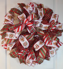 Gingerbread Wreath, Christmas Wreath, Holiday Decor