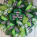 Harlequin Shamrock Wreath for St Patrick’s Day