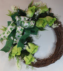 Green Rose Wreath, St. Patrick’s Day Wreath