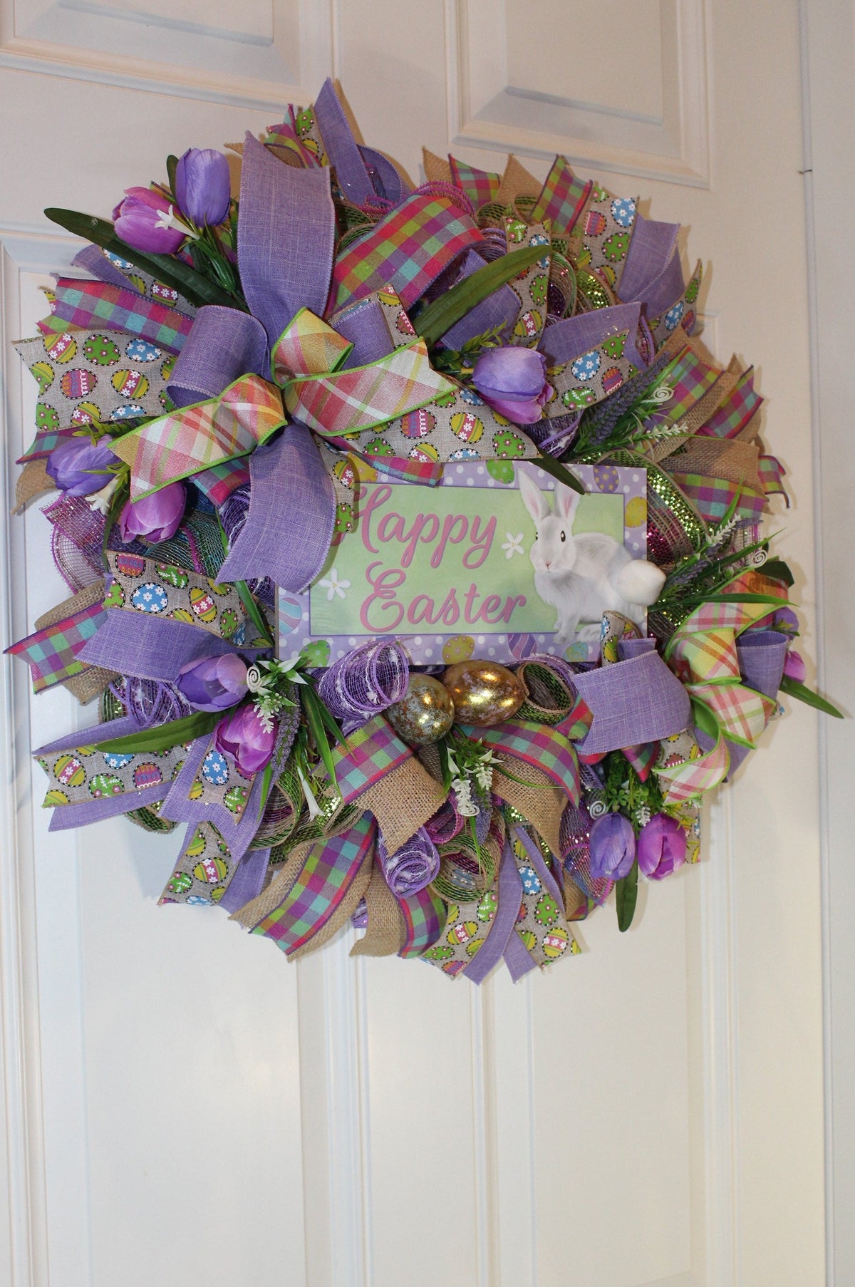 Elegant Tulip Easter Wreath