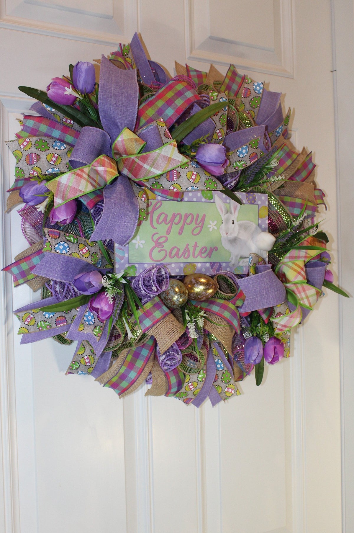 Elegant Tulip Easter Wreath, Spring Wreath for front door, Happy Easter, Tulip Wreath, Deco Mesh Wreath, Easter, Front Door Wreath