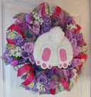 Fuzzy Easter Bunny Wreath: Spring Front Door Decor