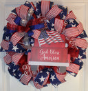 Patriotic Red Truck Wreath