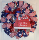 Patriotic Red Truck Wreath