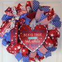 Patriotic Wreath, Flag Wreath, Fourth of July Wreath, Deluxe Flag Wreath, Red White and Blue Wreath, summer wreath