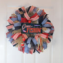 Fishing Wreath, Sports Decor, Gift for Dad