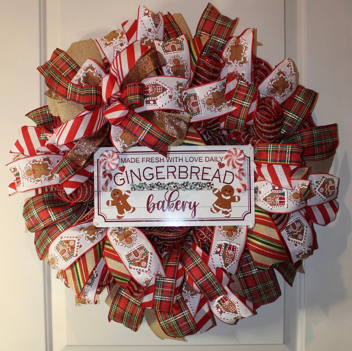 Christmas Gingerbread Bakery Wreath