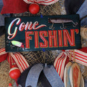 Fishing Wreath, Sports Decor, Gift for Dad