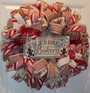 Gingerbread Wreath, Christmas wreath, Gingerbread bakery, Large Christmas Wreath for front door