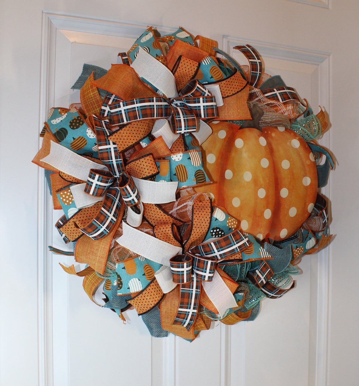 Teal Pumpkin Wreath