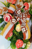 Floral Grapevine Wreath: Fall Thanksgiving Halloween Front Door Decor