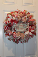 Gingerbread Wreath, Christmas wreath, Gingerbread bakery, Large Christmas Wreath for front door