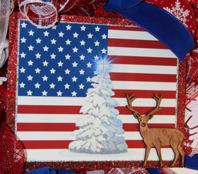 Christmas Patriotic Wreath, Military