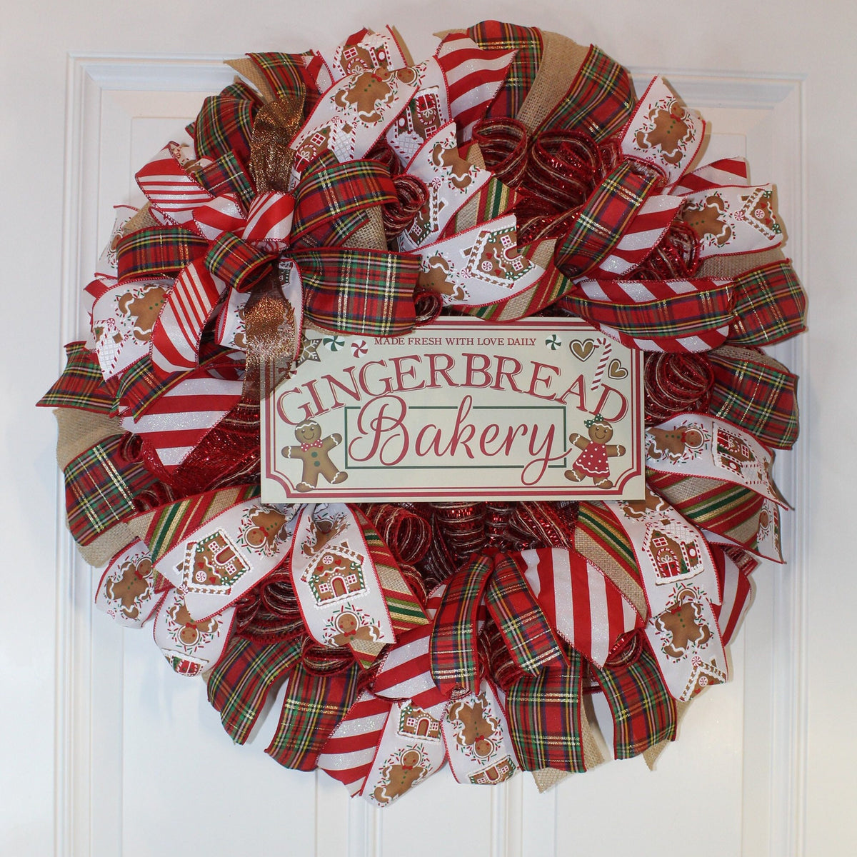 Christmas Gingerbread Bakery Wreath
