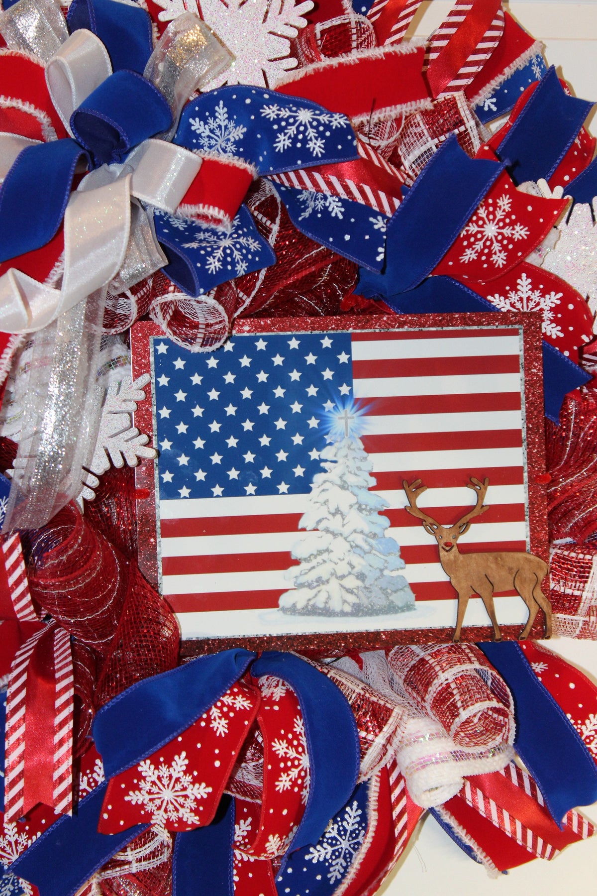 Christmas Patriotic Wreath, Military