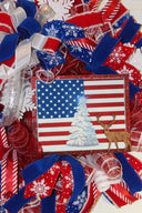 Christmas Patriotic Wreath, Military