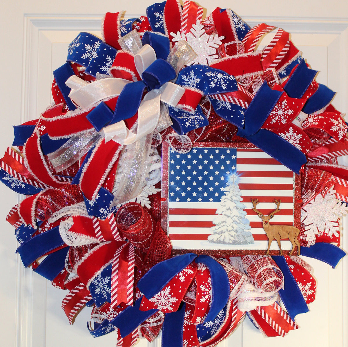 Christmas Patriotic Wreath, Military