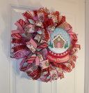Gingerbread Snow Globe Christmas Wreath