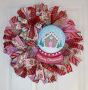 Gingerbread Snow Globe Christmas Wreath