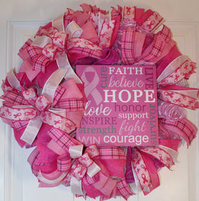 Breast Cancer Survivor Wreath - Gift