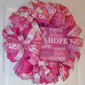 Breast Cancer Survivor Wreath - Gift