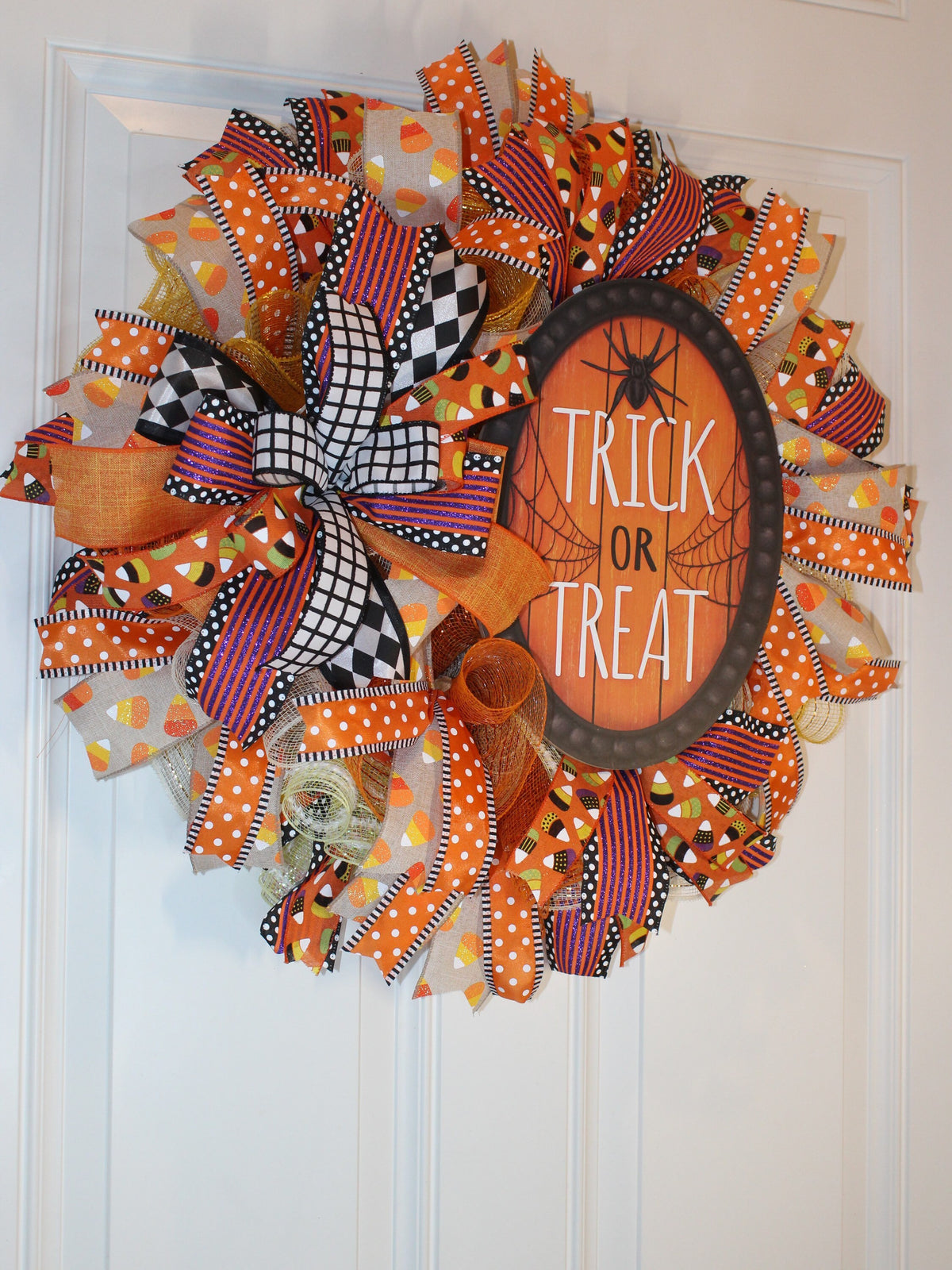 Candy Corn Wreath,  Halloween Decor