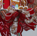 Christmas Wreath, Gingerbread Wreath, deco mesh wreath, Gingerbread House, Large Christmas Wreath for front door