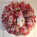 Gingerbread Wreath, Christmas Decor, Gnome, Door, Christmas deco mesh wreath, Gingerbread bakery, Large Christmas Wreath for front door