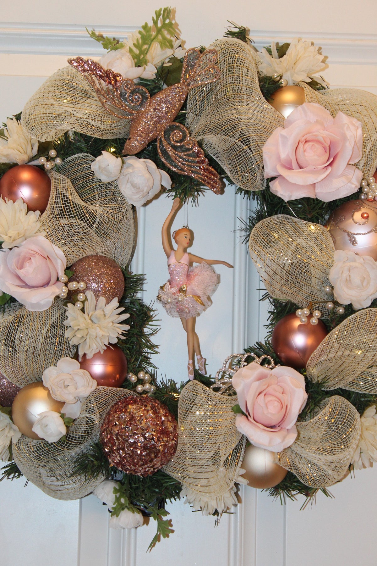 Ballerina Princess Wreath, Little Girl Christmas Wreath