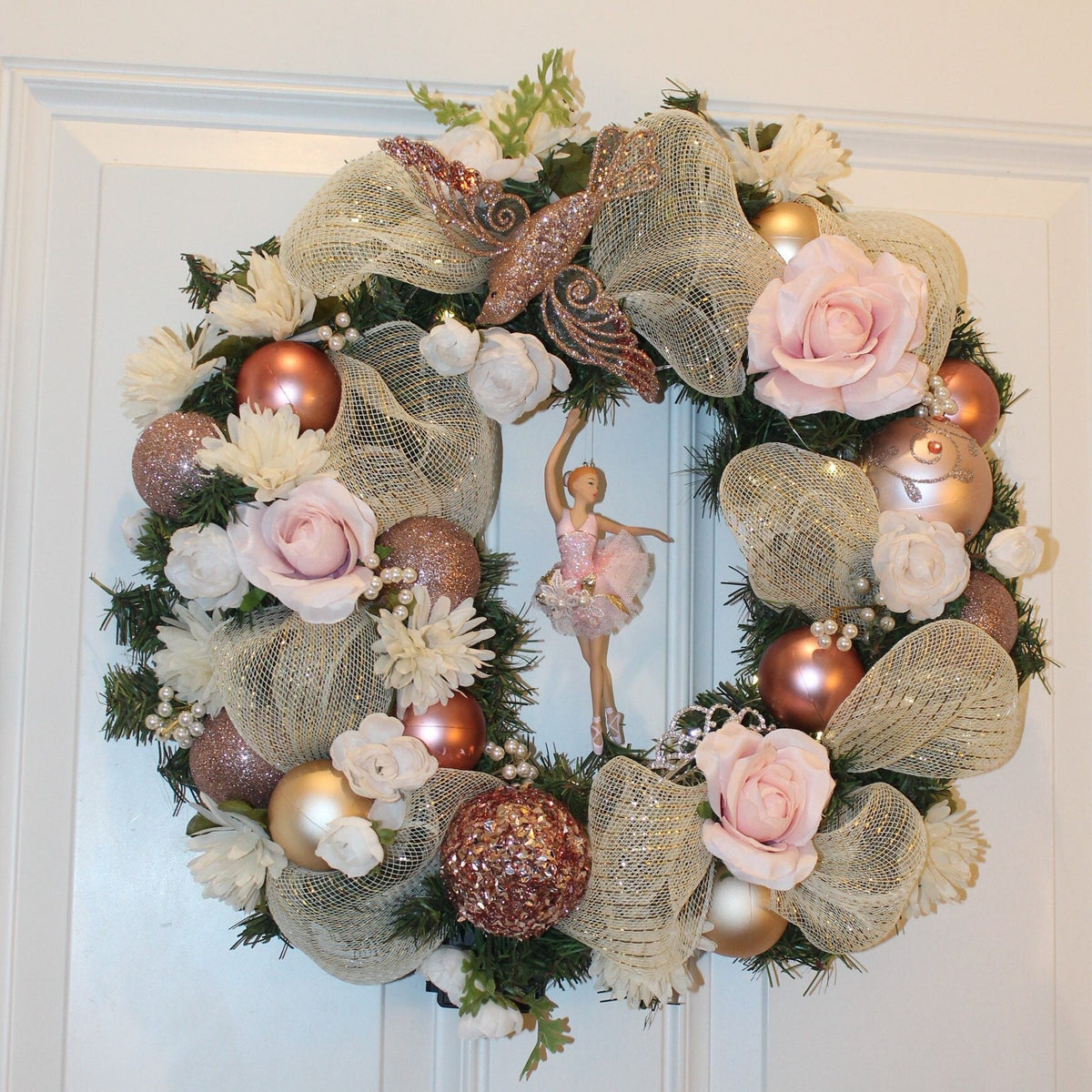 Ballerina Princess Wreath, Little Girl Christmas Wreath