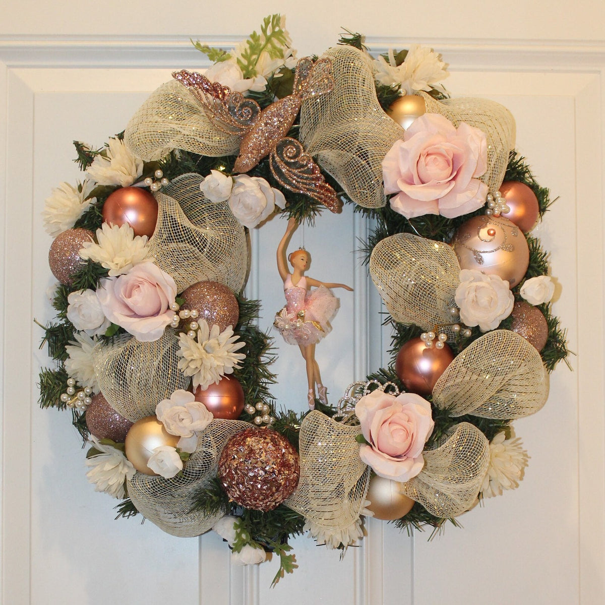 Ballerina Princess Wreath, Little Girl Christmas Wreath