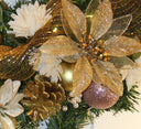 Rose Gold Christmas Wreath: Elegant Golden Holiday Decor