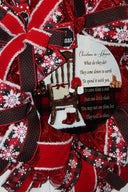 Christmas in Heaven Wreath: Buffalo Check Deco Mesh, Sympathy Gift
