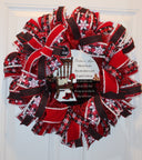Christmas in Heaven Wreath: Buffalo Check Deco Mesh, Sympathy Gift