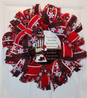 Christmas in Heaven Wreath: Buffalo Check Deco Mesh, Sympathy Gift