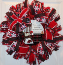 Christmas in Heaven Wreath: Buffalo Check Deco Mesh, Sympathy Gift